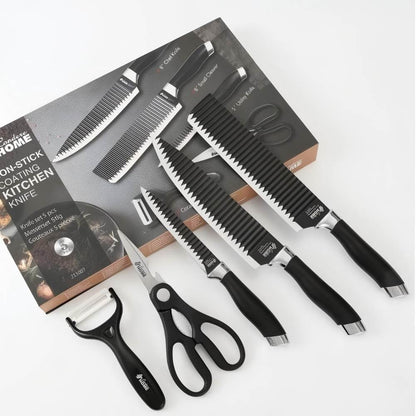 CONDERE HOME 5 PCS Kitchen Knife Set | Chef Knife, Small Cleaver, Utility Knife, Ceramic Peeler, Scissors | 3CR13 Stainless Steel Blades
