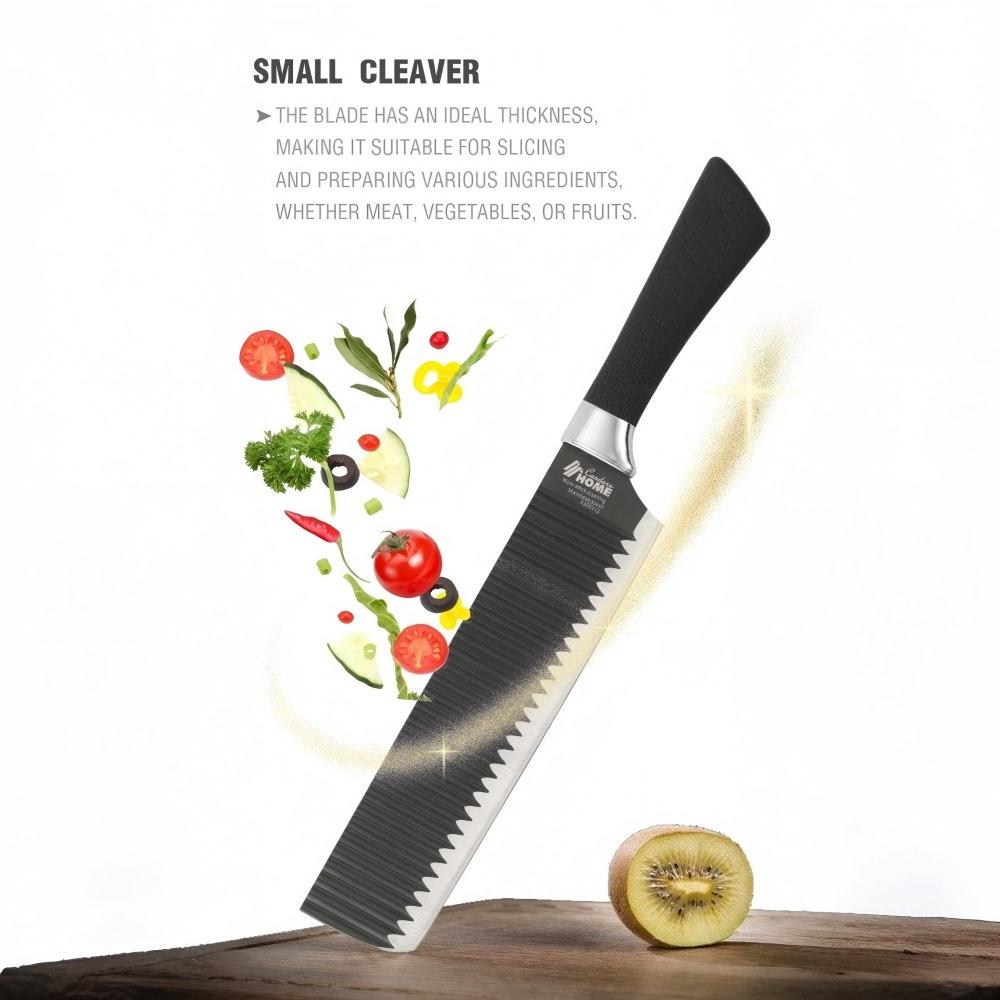 CONDERE HOME 5 PCS Kitchen Knife Set | Chef Knife, Small Cleaver, Utility Knife, Ceramic Peeler, Scissors | 3CR13 Stainless Steel Blades