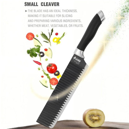 CONDERE HOME 6 PCS Kitchen Knife Set | Larger Cleaver, Chef Knife, Slicer Knife, Paring Knife, Ceramic Peeler, Scissors | 3CR13 Stainless Steel