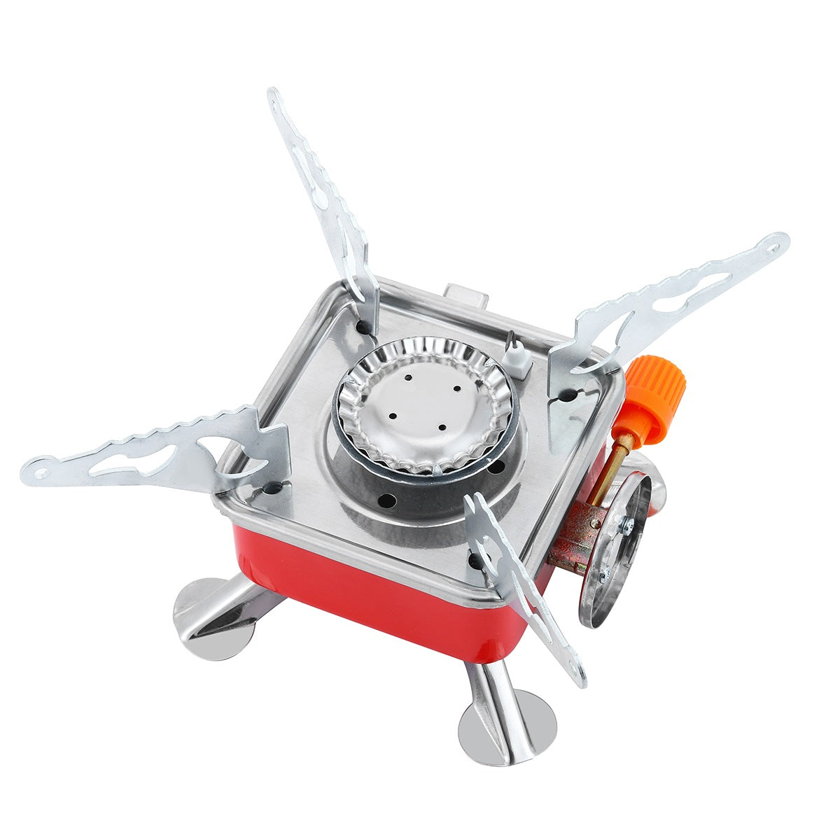 BDZ-001B Portable Camping Stove with Piezo Ignition & Carry Case – Butane Gas Stove with Adjustable Flame & 8 × 227g Gas Canisters