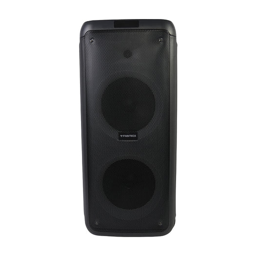 10"x2 Portable Loudspeaker CH-7510 – High-Power Bluetooth Speaker with Bass & Treble | Rechargeable Karaoke Speaker with Dual Mic, USB, TF Card, FM Radio, AUX Input | Outdoor Party Sound System