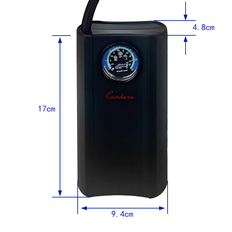 Condere Inflating Pump CQB-002 – Portable Air Compressor for Car Tires, Tire Inflator with Pressure Gauge
