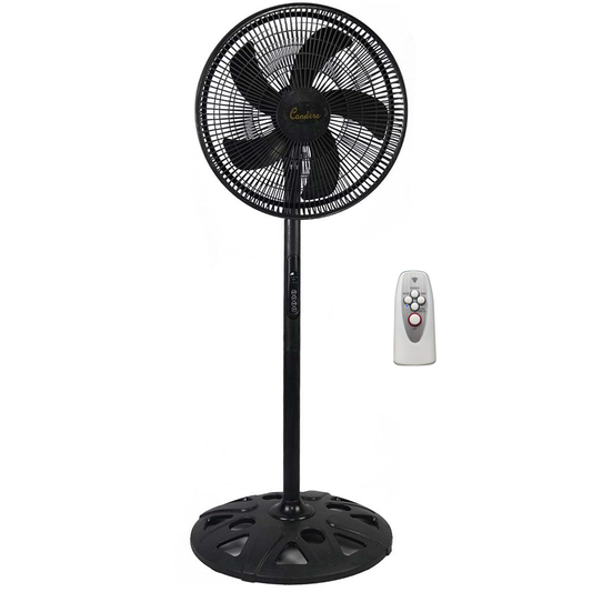 Condere 18" Telescopic Oscillating Remote-Controlled Pedestal Fan FS45-Z20MR – Quiet Bedroom Fan, Floor Fan, and Standing Fan