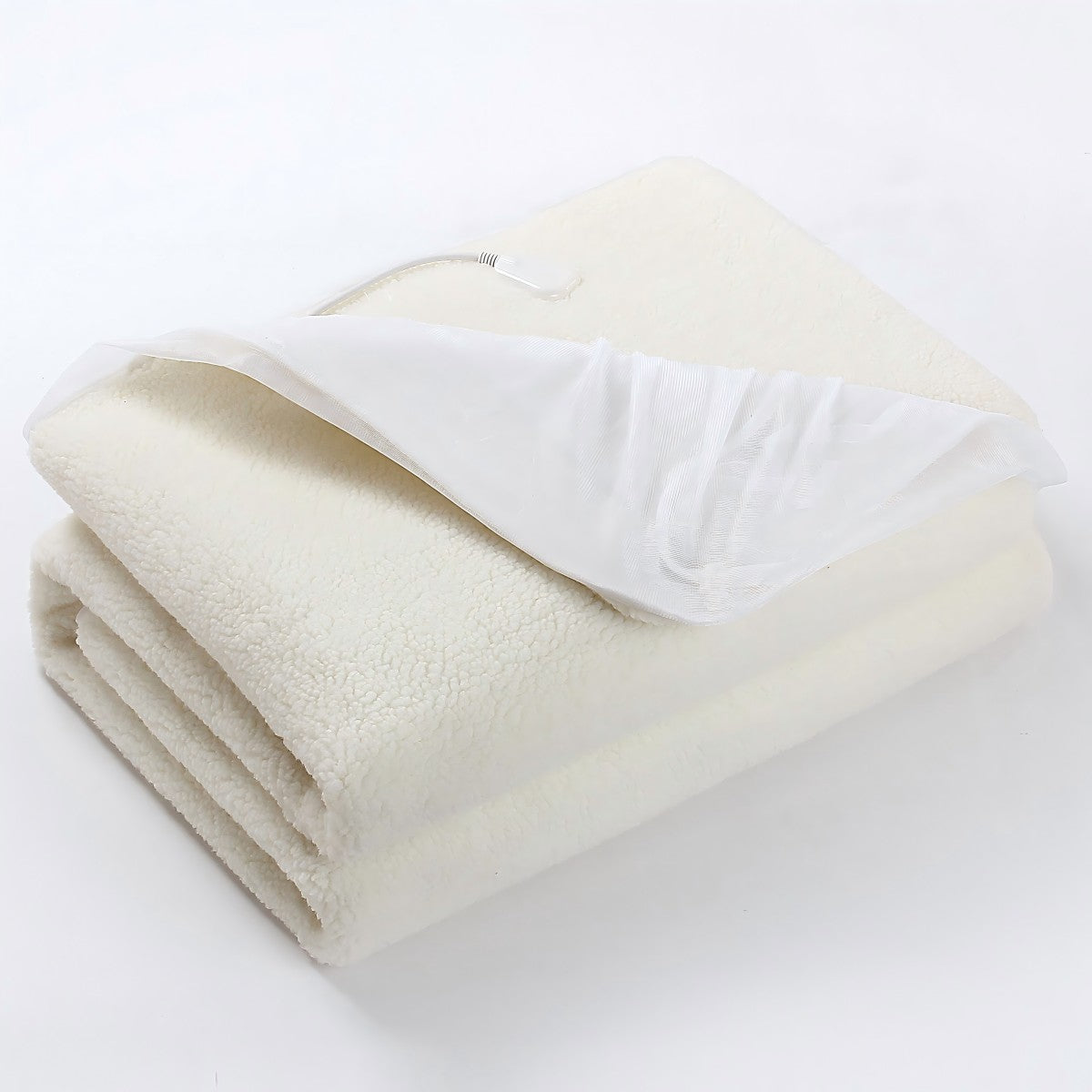 Electric Blanket EB-1013, 155x188cm Heated Blanket Throw with 2 Controllers, Synthetic Wool Fleece