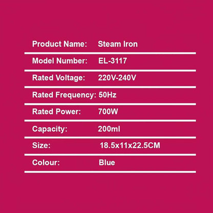 Condere Handheld Steamer for Clothes – Travel Steamer EL-3117, Portable Mini Clothing Steamer, 800W