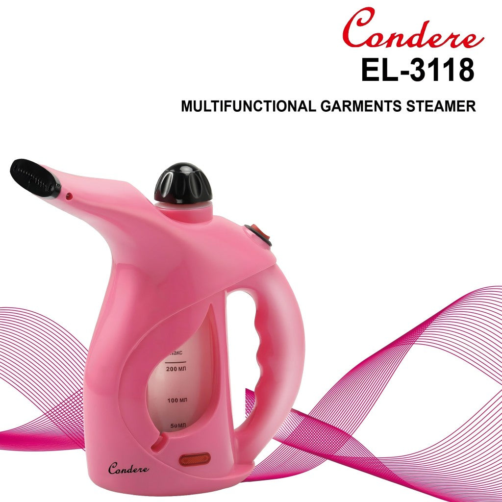 Condere Handheld Garment Steamer for Clothes – Travel Steamer for Clothes Portable Mini, 700W Hand Held Clothing Steamer with Brush, Clothes Steamer Handheld for Home & Travel Use