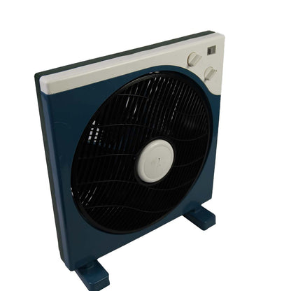 Condere Electric Box Fan FS40-F12 - Powerful Desk Fan with 60-Min Timer, Oscillation, 3 Speeds, and Cool Air Flow for Home, Travel, and Window Use 12"