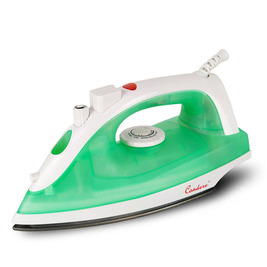 Condere Steam Iron for Clothes - Portable Clothes Iron with Non-Stick Soleplate, 140ML Water Tank, Compact Travel Steam Iron with Adjustable Thermostat - 1000-1600W