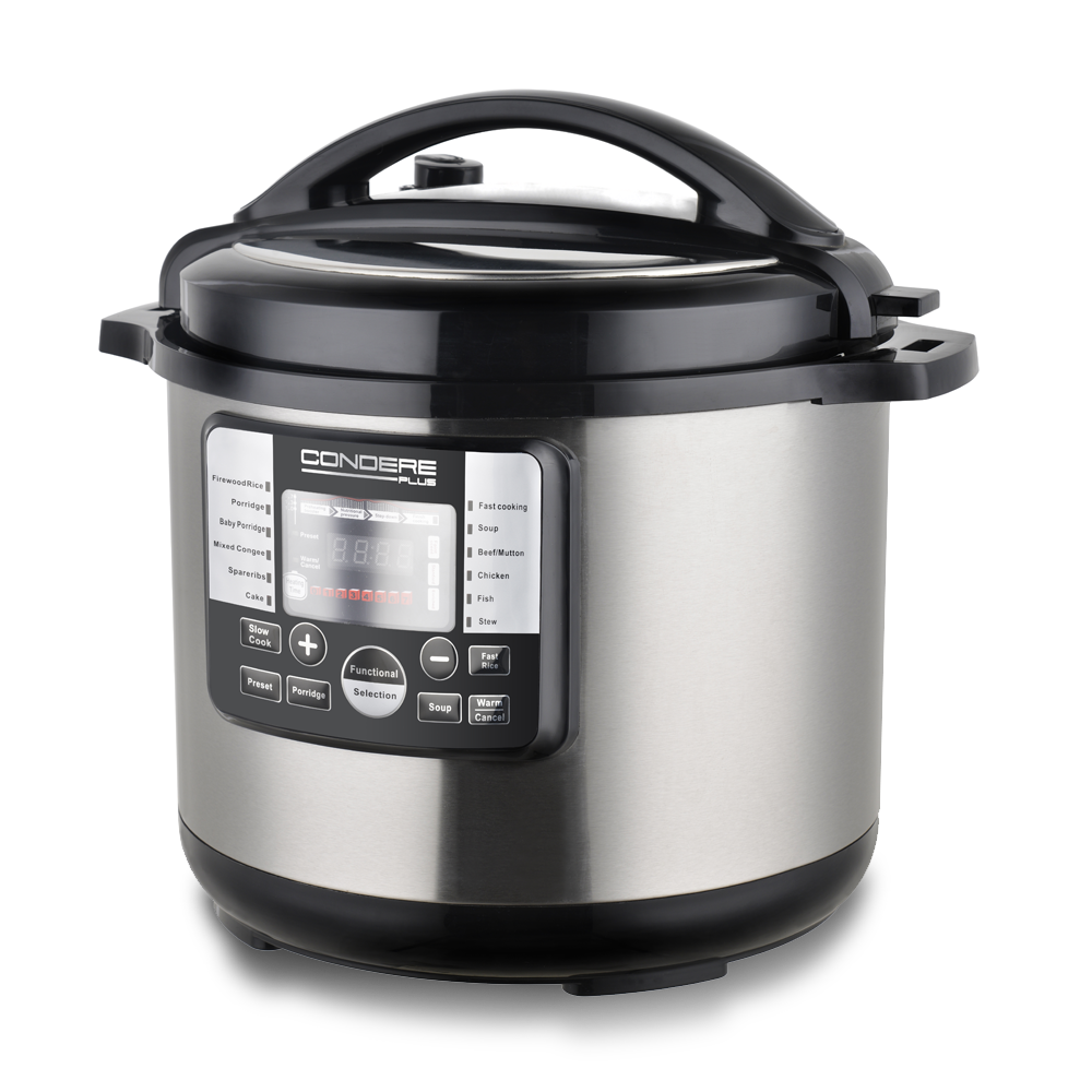 CONDERE PLUS 4L Electric Pressure Cooker, Smart Rice Cooker, Slow Cooker, Soup Pot, Stainless Steel Inner Pot, 17 Cooking Functions, Digital Display, 8 Safety Features, Easy to Clean