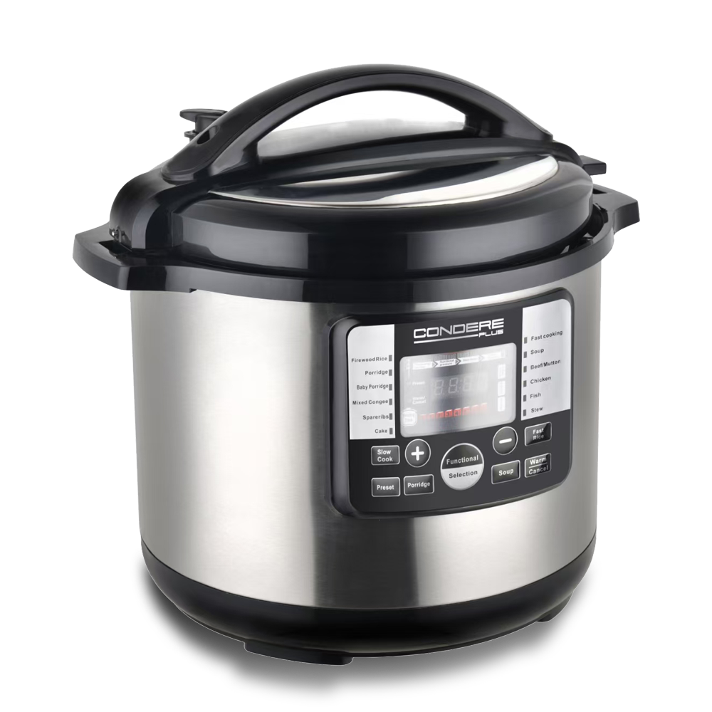 CONDERE PLUS 4L Electric Pressure Cooker, Smart Rice Cooker, Slow Cooker, Soup Pot, Stainless Steel Inner Pot, 17 Cooking Functions, Digital Display, 8 Safety Features, Easy to Clean