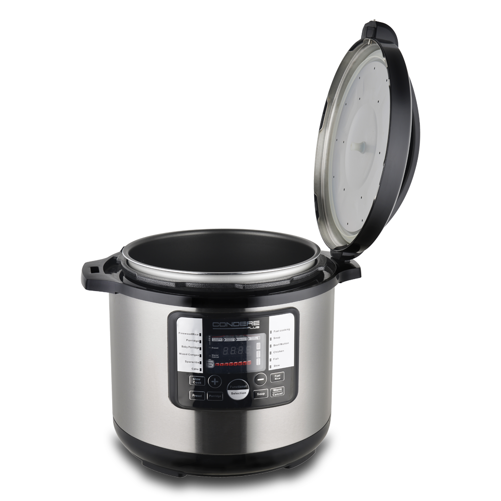 CONDERE PLUS 4L Electric Pressure Cooker, Smart Rice Cooker, Slow Cooker, Soup Pot, Stainless Steel Inner Pot, 17 Cooking Functions, Digital Display, 8 Safety Features, Easy to Clean
