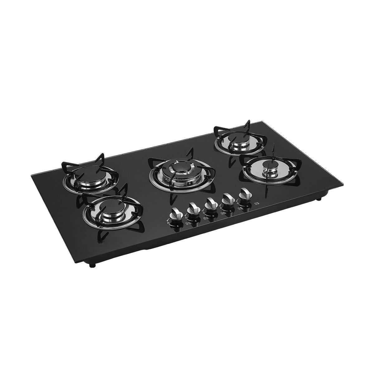 Built-in 5-Burner LPG Gas Cooker RH-4005 – Glass Top, High Efficiency