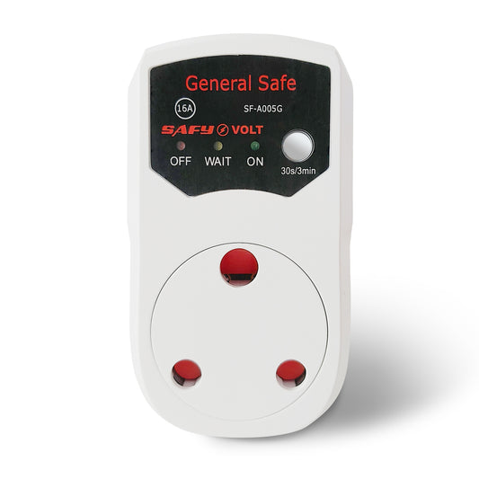 SAFY 16A General Surge & Voltage Protector for TV & Refrigerator,General Safe SF-A005G, Voltage Protector with 30s/3Min Delay, Appliance Surge & Voltage Protector for Home Electronics