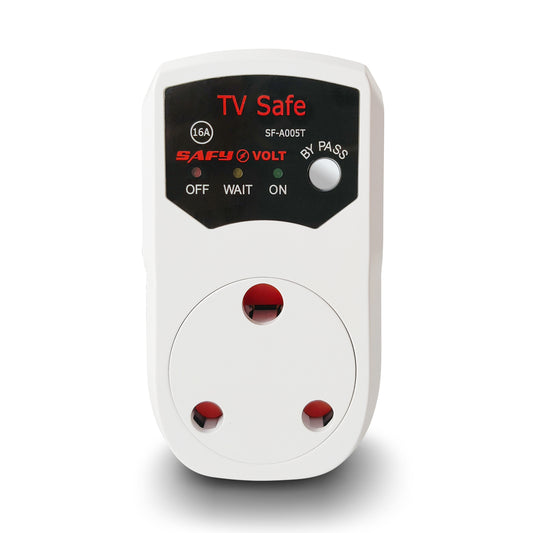 SAFY 16A Voltage Protector for TV, TV Safe SF-A005T, Voltage/Surge Protector with 30s Delay, Appliance Surge Protector for Home Theater, DVD Player, and Microwave