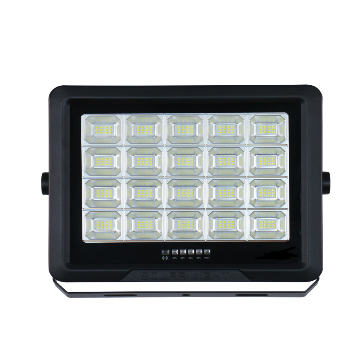 Solar Lights Outdoor with Panels SK-6012-200W Outdoor Solar Powered LED Light with Remote, High Lumen 1300-1400 lm, 10-12 Hours Working Time for Yard and Security
