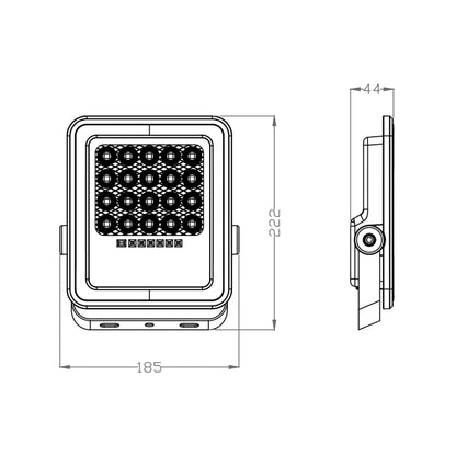 Solar Flood Light with Panels SK-6014-50W Outdoor Solar Powered LED Light with Remote, 400-500lm Brightness, 10-12 Hours Lighting Time