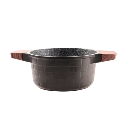 10pcs Golden Brick Cookware Pot Set SNCJ002 – Die-Cast Aluminum, Induction Bottom