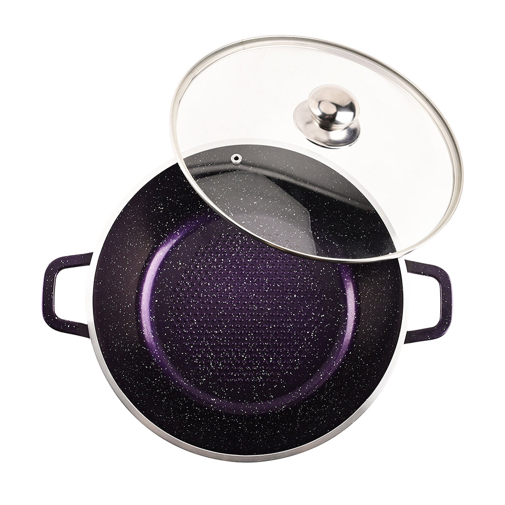 10pcs Lightning Cookware Pot Set SNCJ004 – Die-Cast Aluminum, Glass Lid
