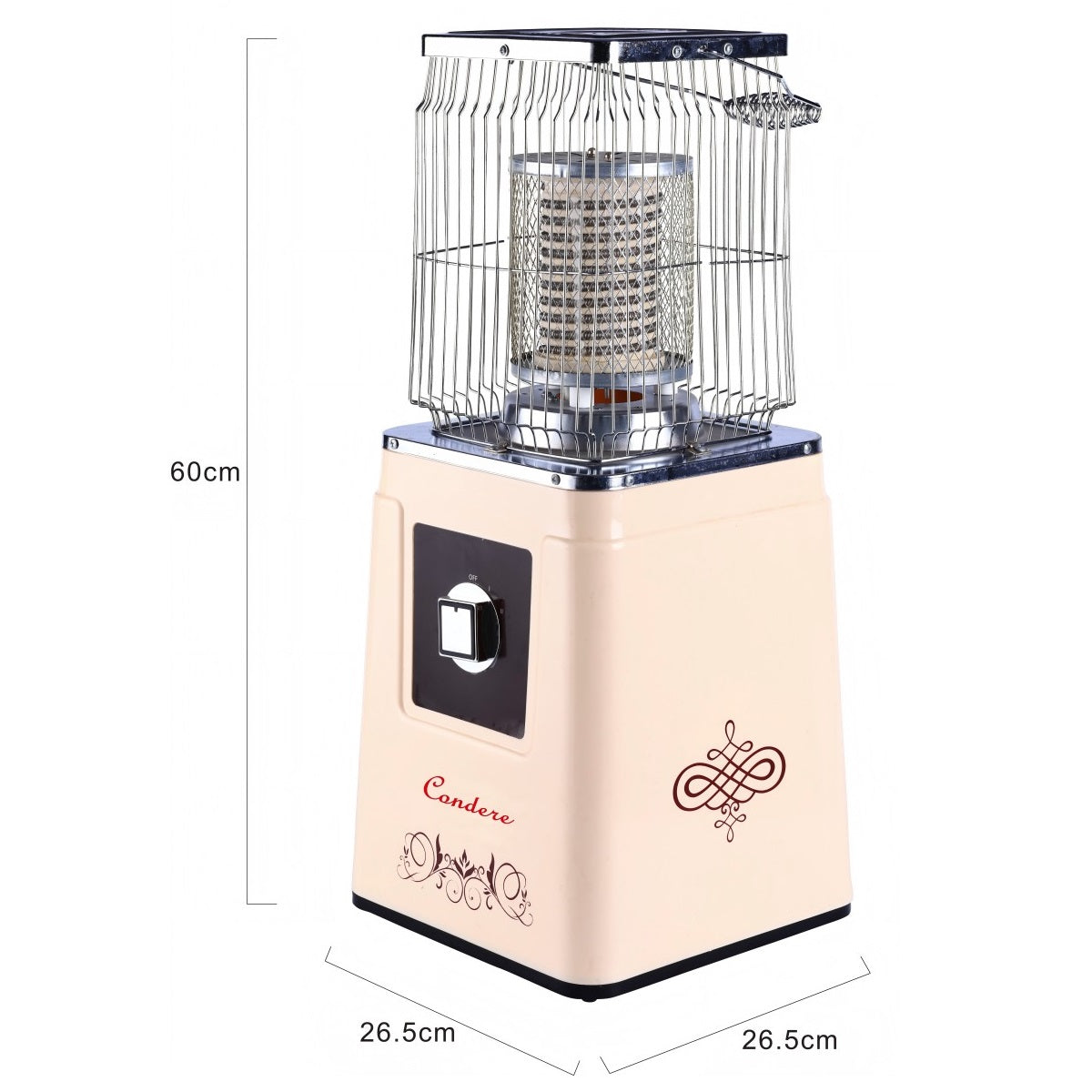 CONDERE Electric Space Heater ZR-1005 2000W Ceramic Heater for Bedroom, Mini Portable Room Heater for Indoor Use, Small Heater for Office Desk, Electric Heaters for Home & Office