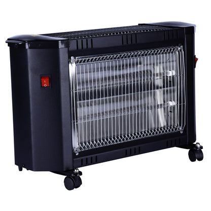 CONDERE Electric Space Heater ZR-2004 1200W Quartz Tube Room Heater, Portable Heater with 2 Sides Heating, 3 Heating Modes, Mini Heater for Indoor Use, Office & Bedroom
