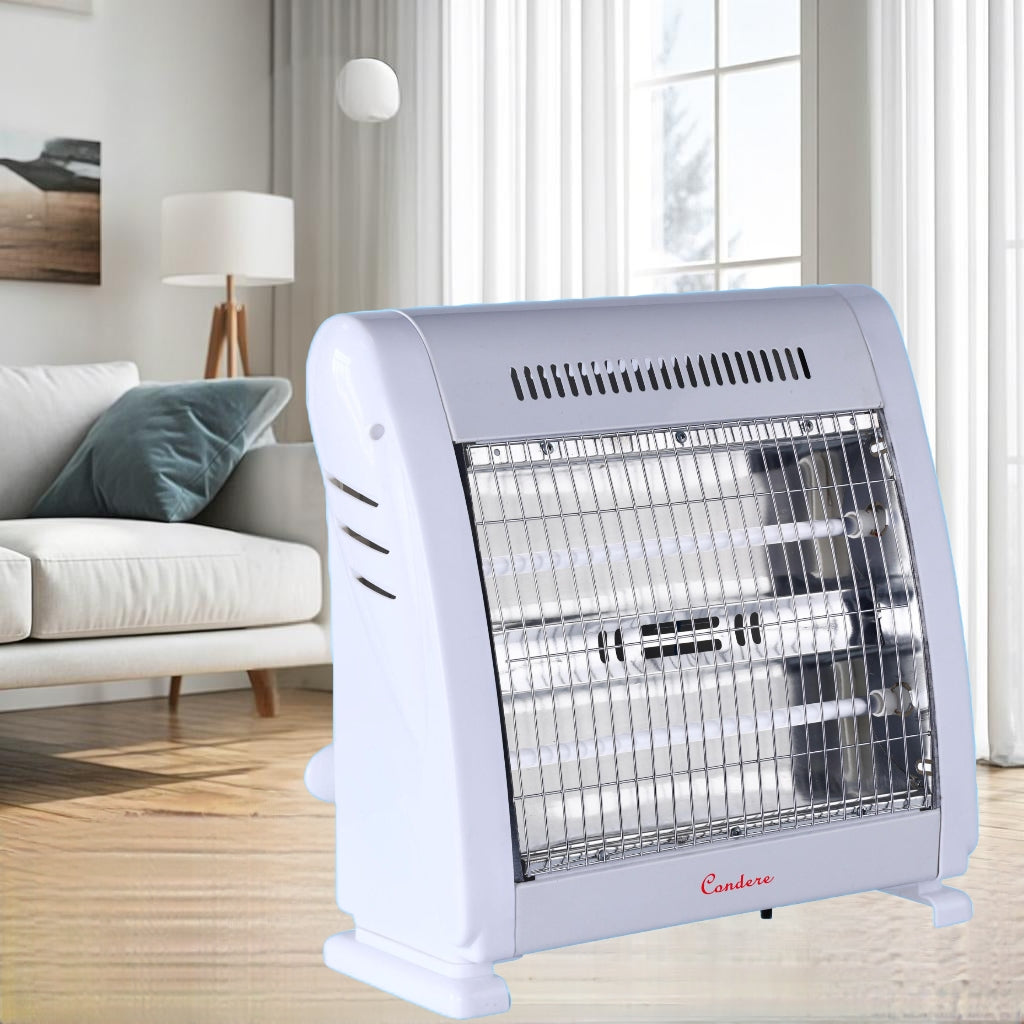 CONDERE Electric Space Heater ZR-2006 800W Quartz Tube Heater, 2 Heating Settings, Portable Mini Heater with Handle, Desk Heater for Indoor Use, Office & Bedroom