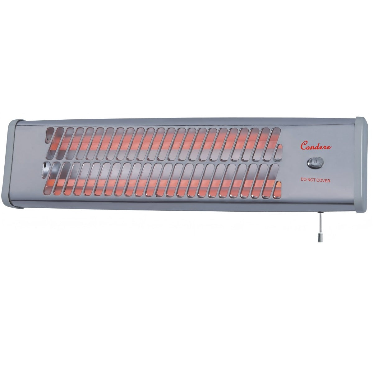CONDERE Electric Heater ZR-2008 Wall Mounted Quartz Tube Space Heater, 800W Bathroom & Indoor Heater with Pull Cord Switch, Portable Electric Heater for Office, Bedroom, Small Spaces