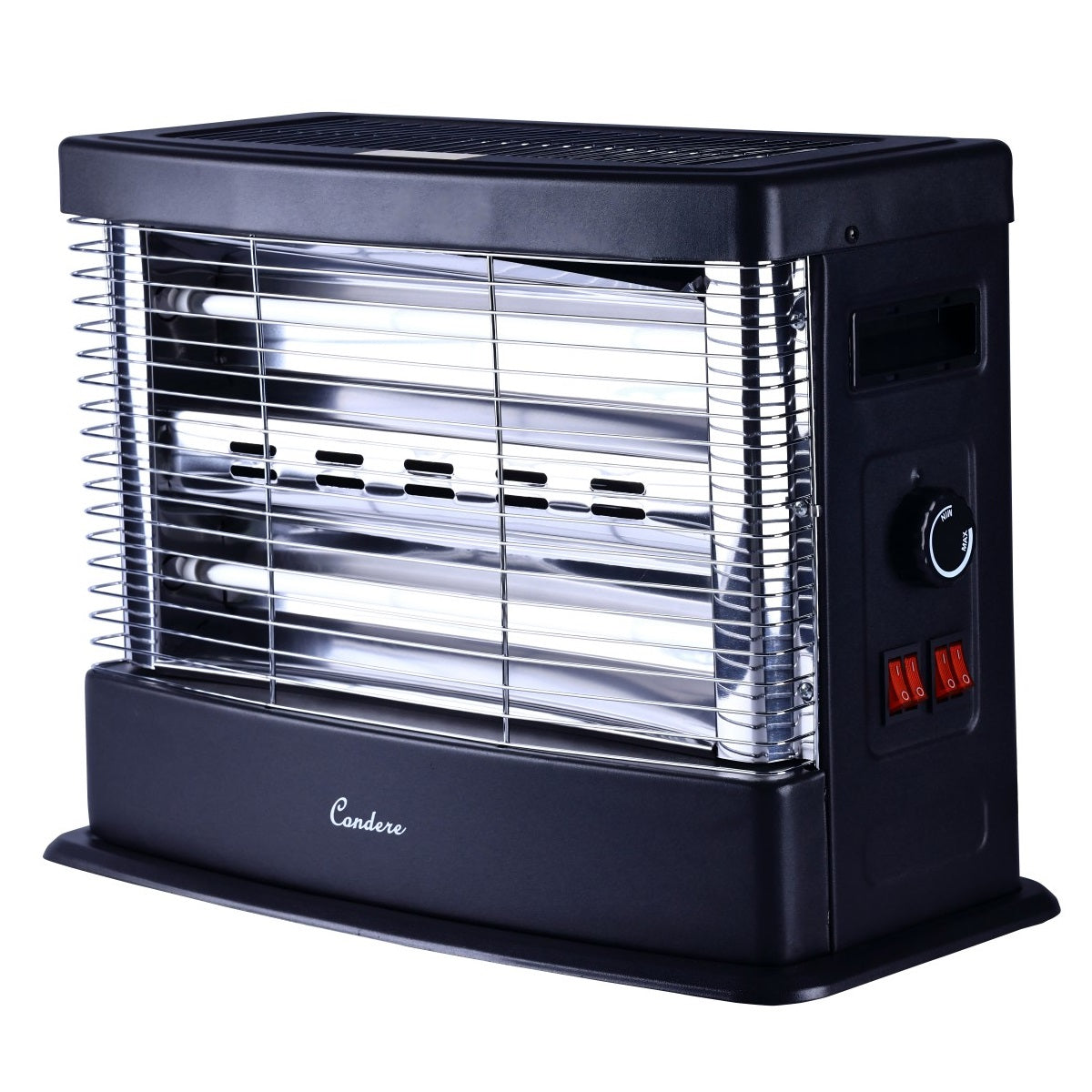 CONDERE Electric Heater ZR-2010 1800W Dual-Side Quartz Tube Space Heater with Adjustable Temperature, Tip-Over Protection, Portable Electric Heater for Bedroom, Office, Indoor Use