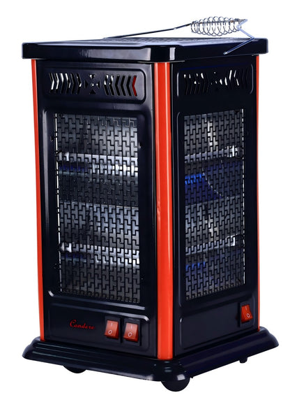 CONDERE Electric Heater ZR-2203, 10 Quartz Tubes, 5-Face Space Heater, Portable Electric Heater for Indoor Use, Room, Office, Bedroom