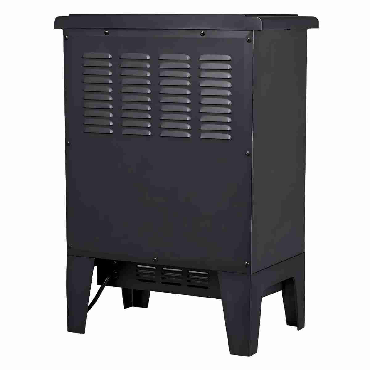 CONDERE Electric Heater ZR-8001, Freestanding Space Heater with Real Log Flame Effect, Adjustable Flame Brightness, 2 Heat Settings (900W/1800W), Ideal for Large Rooms, Bedroom, and Office