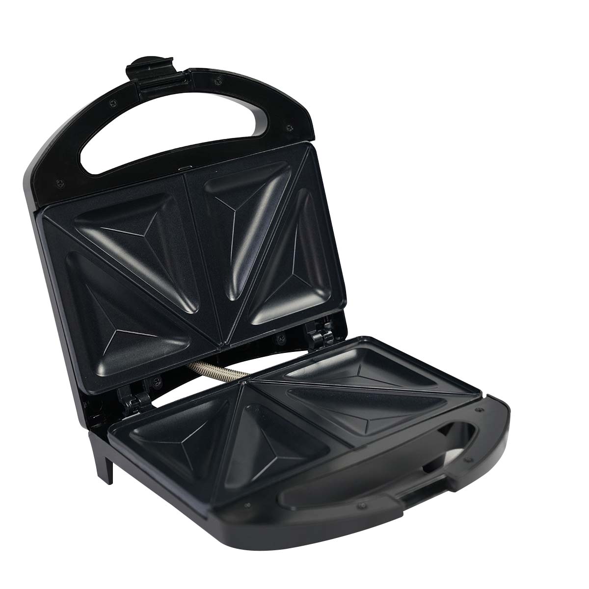 Condere 2-Slice Sandwich Maker ZS-2431 – Breakfast Sandwich Maker with Teflon Coating, Grilled Cheese Toaster, Compact Sandwich Toaster, and Thermostatic Control