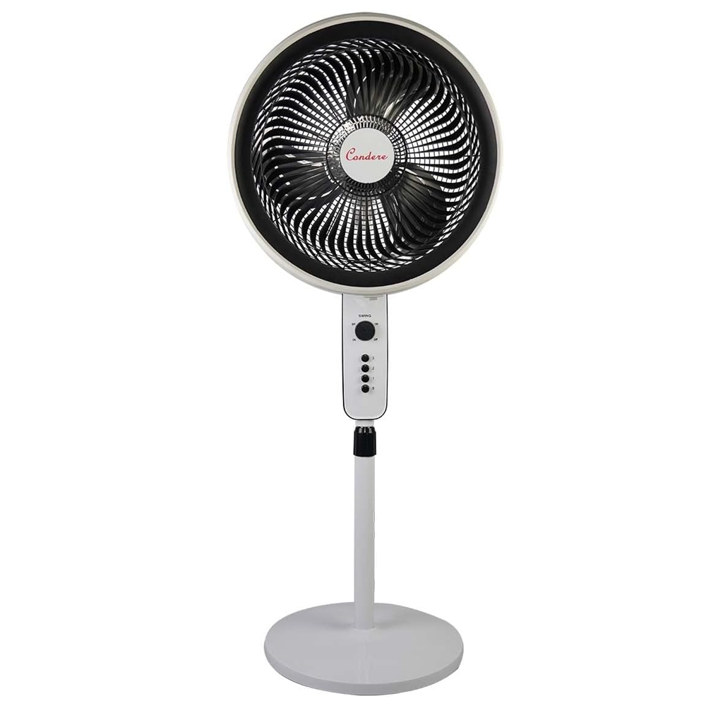 Condere 18-Inch Stand Fan FS50-V18 - Oscillating Pedestal Fan for Bedroom with Adjustable Height, 3 Aluminum Blades, and Strong Airflow