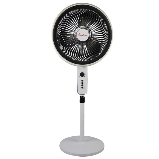 Condere 18-Inch Stand Fan FS50-V18 - Oscillating Pedestal Fan for Bedroom with Adjustable Height, 3 Aluminum Blades, and Strong Airflow
